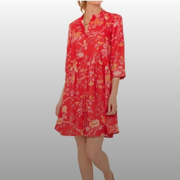 Tuckernuck Vida De Las Flores Today Shirt Dress 3/4 Sleeves Size XXS - Picture 2 of 16